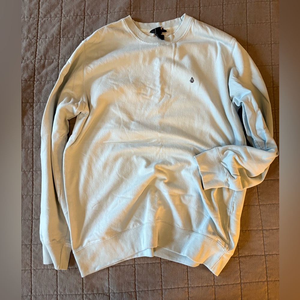 Volcom Men's Sky Blue Crewneck Sweatshirt